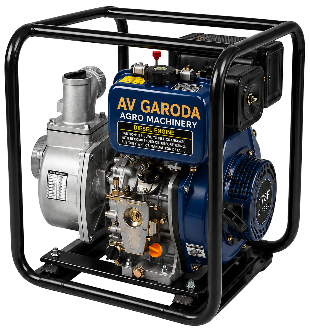 AV Garoda 178F 3-Inch Diesel Self-Suction Water Pump